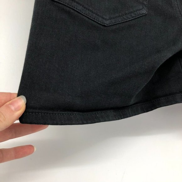 American Eagle black denim super stretch shorts size 4 jean shorts - Picture 7 of 12